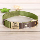 Personalized PU Leather Dog Collar - Custom Engraved ID
