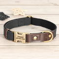 Personalized PU Leather Dog Collar - Custom Engraved ID