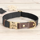 Personalized PU Leather Dog Collar - Custom Engraved ID