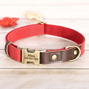 Personalized PU Leather Dog Collar - Custom Engraved ID