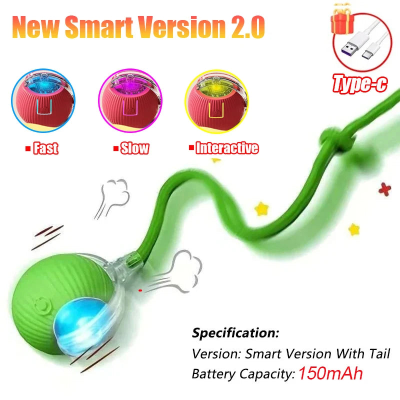 Smart Interactive Pet Ball - Rechargeable & Fun