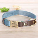Personalized PU Leather Dog Collar - Custom Engraved ID