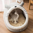 Cozy Cartoon Cat Bed - Foldable & Washable
