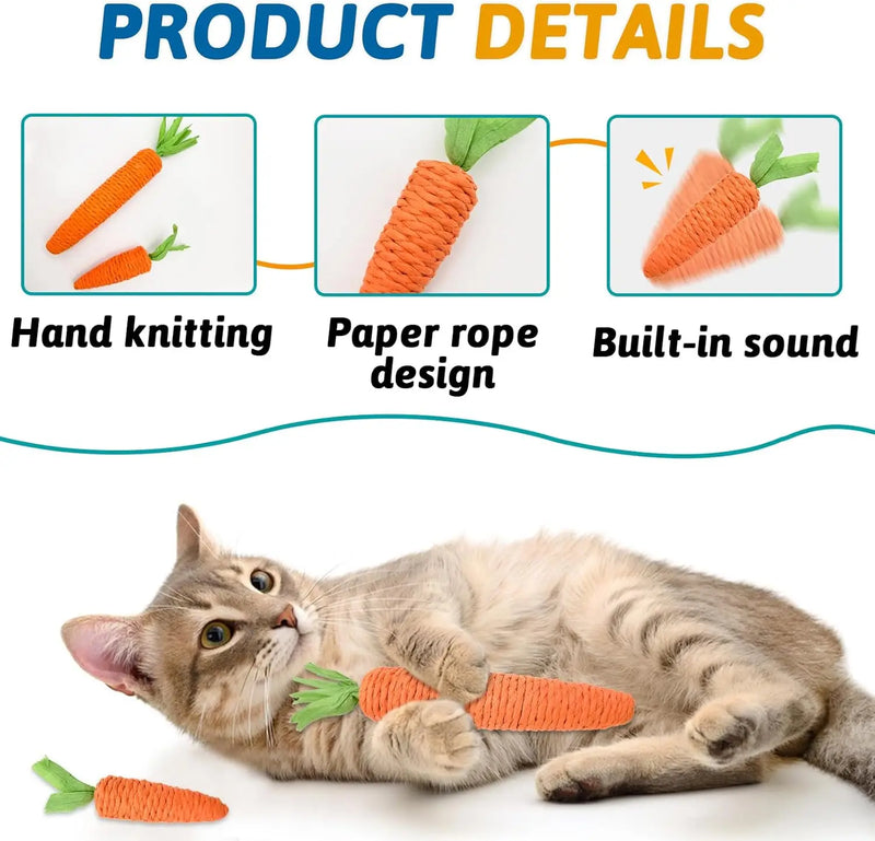 Irresistible Carrot Cat Teething & Play Sticks