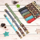 Personalized PU Leather Dog Collar - Custom Engraved ID