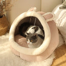 Cozy Cartoon Cat Bed - Foldable & Washable